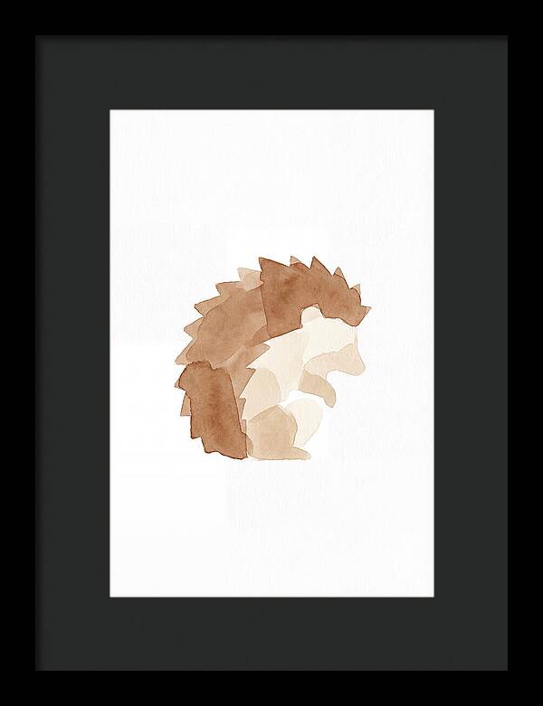 Hedgehog Minimalism In Watercolor