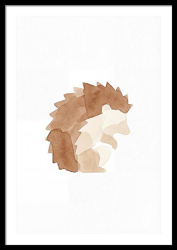 Hedgehog Minimalism In Watercolor