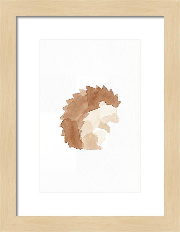 Hedgehog Minimalism In Watercolor