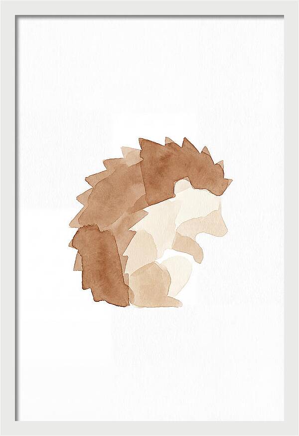 Hedgehog Minimalism In Watercolor