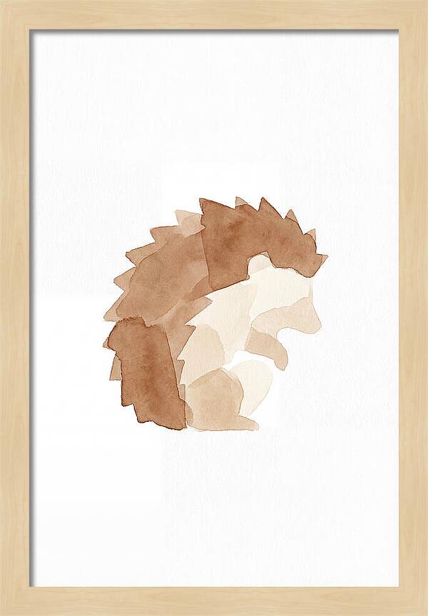 Hedgehog Minimalism In Watercolor