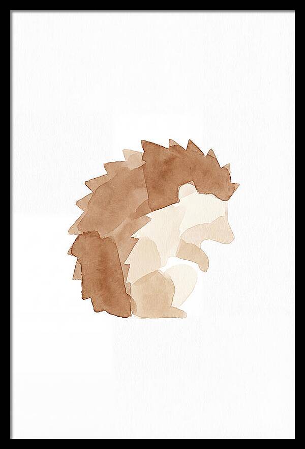 Hedgehog Minimalism In Watercolor