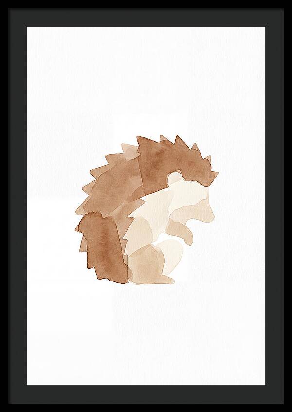 Hedgehog Minimalism In Watercolor