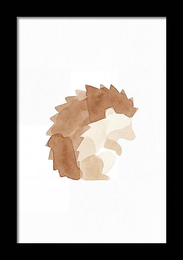 Hedgehog Minimalism In Watercolor