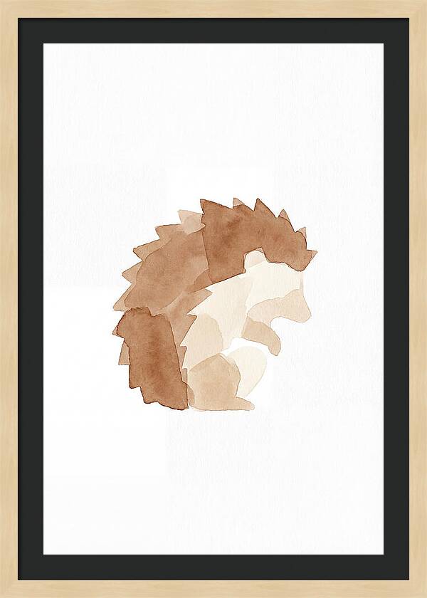 Hedgehog Minimalism In Watercolor