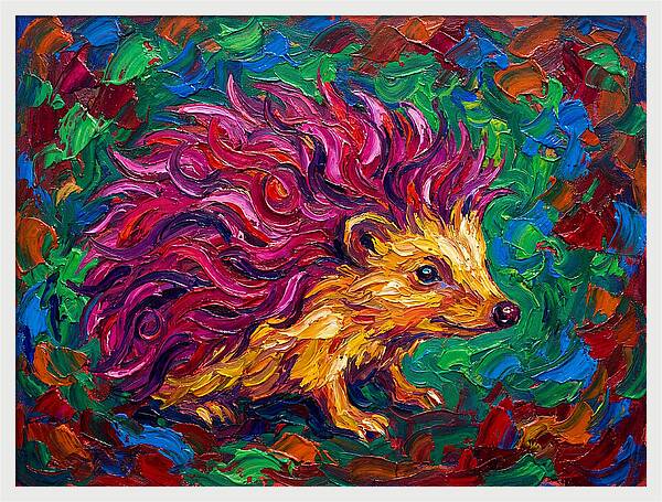 Hedgehog With Vibrant Fur