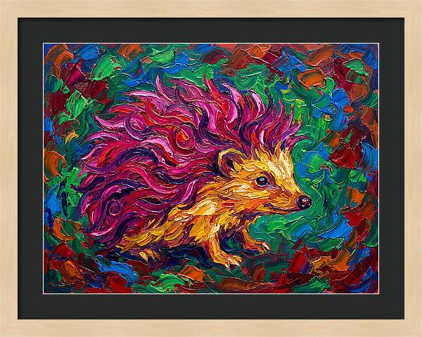 Hedgehog With Vibrant Fur