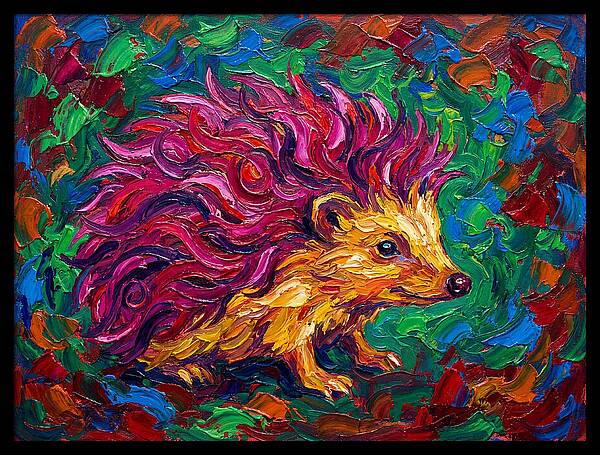 Hedgehog With Vibrant Fur