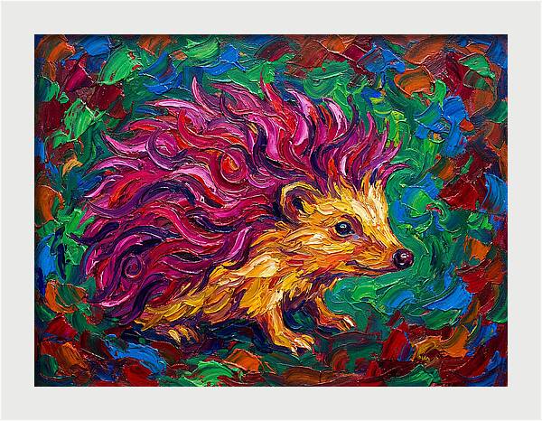 Hedgehog With Vibrant Fur