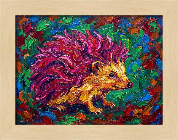 Hedgehog With Vibrant Fur