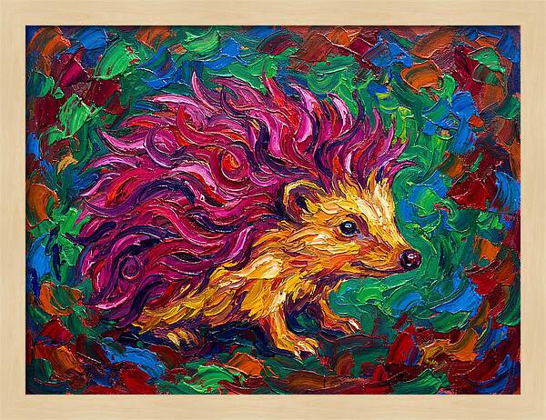 Hedgehog With Vibrant Fur