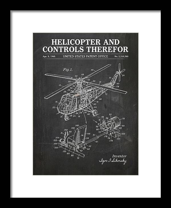Helicopter And Controls Sikorsky Chalkboard Patent Us2318260