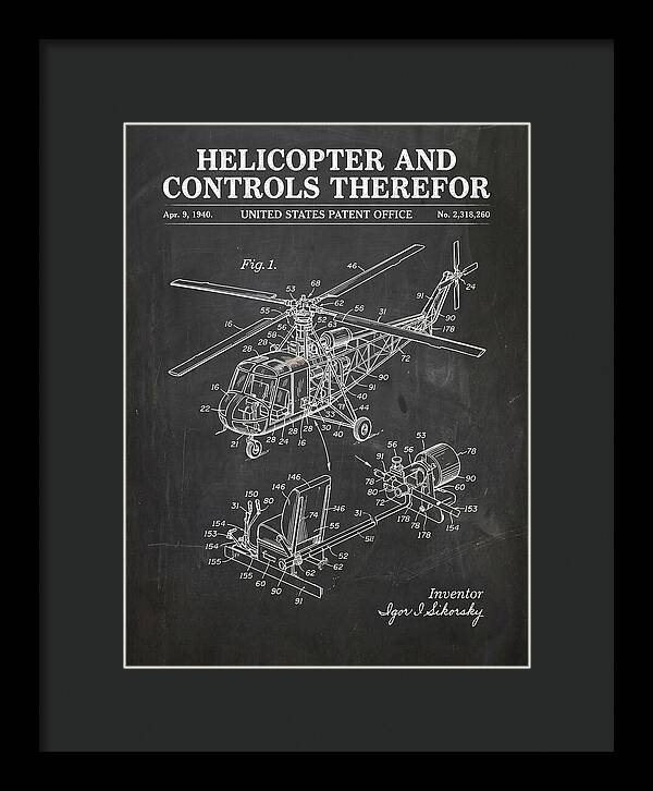 Helicopter And Controls Sikorsky Chalkboard Patent Us2318260