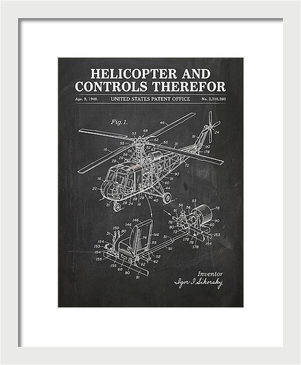 Helicopter And Controls Sikorsky Chalkboard Patent Us2318260