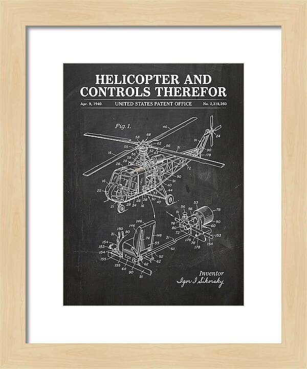 Helicopter And Controls Sikorsky Chalkboard Patent Us2318260