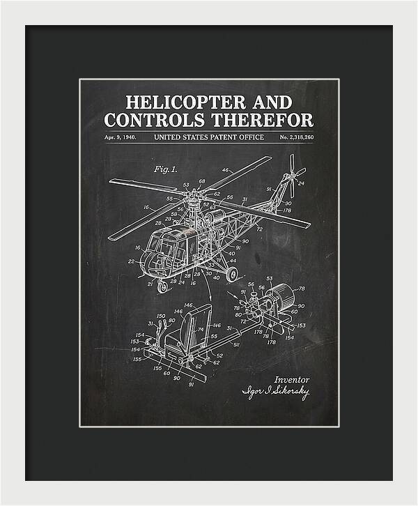 Helicopter And Controls Sikorsky Chalkboard Patent Us2318260