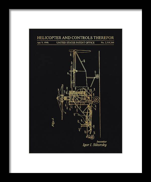 Helicopter And Controls Sikorsky Gold Patent Us2318260
