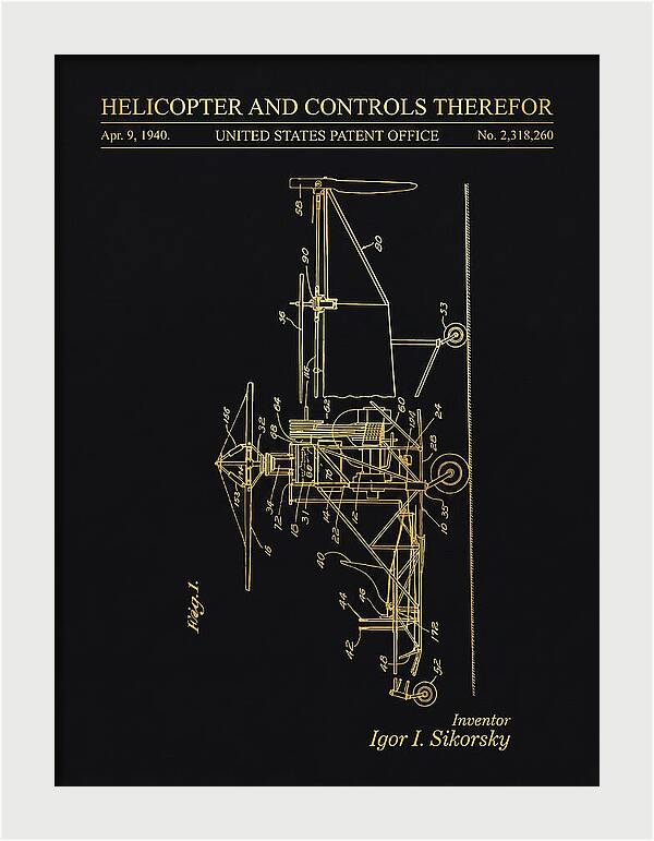 Helicopter And Controls Sikorsky Gold Patent Us2318260