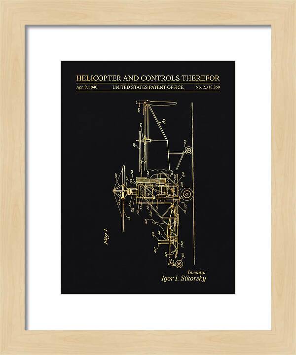 Helicopter And Controls Sikorsky Gold Patent Us2318260