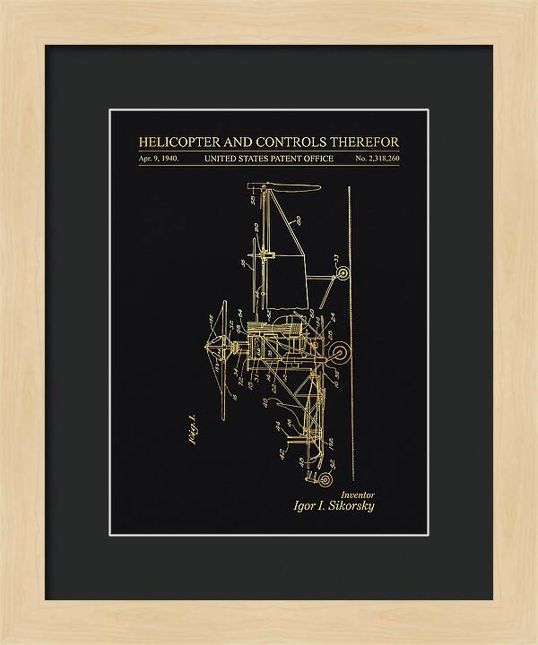 Helicopter And Controls Sikorsky Gold Patent Us2318260