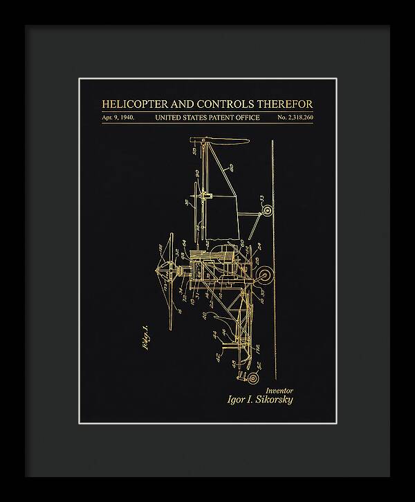 Helicopter And Controls Sikorsky Gold Patent Us2318260