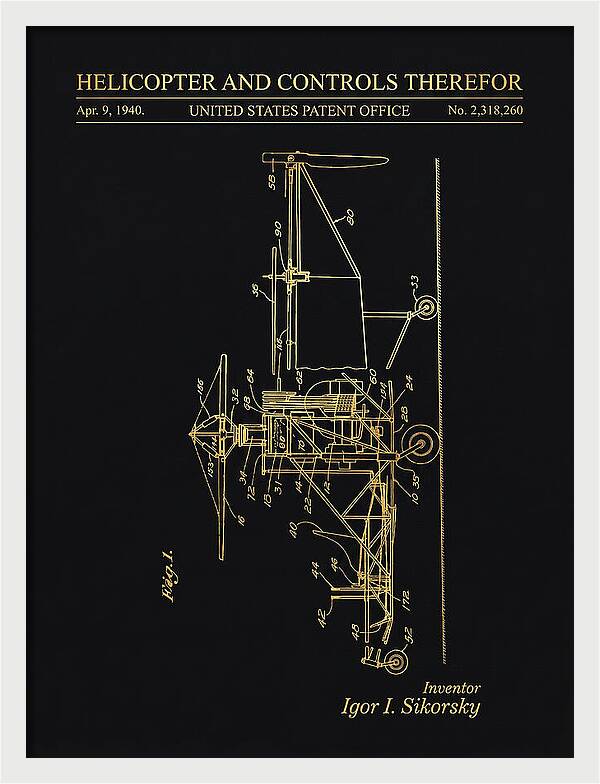 Helicopter And Controls Sikorsky Gold Patent Us2318260
