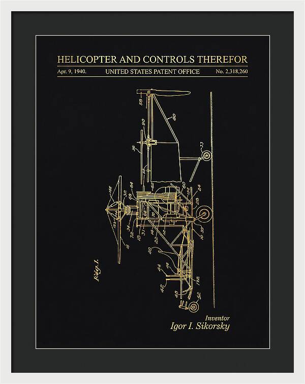 Helicopter And Controls Sikorsky Gold Patent Us2318260