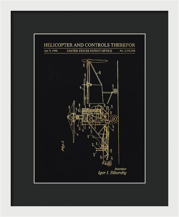 Helicopter And Controls Sikorsky Gold Patent Us2318260