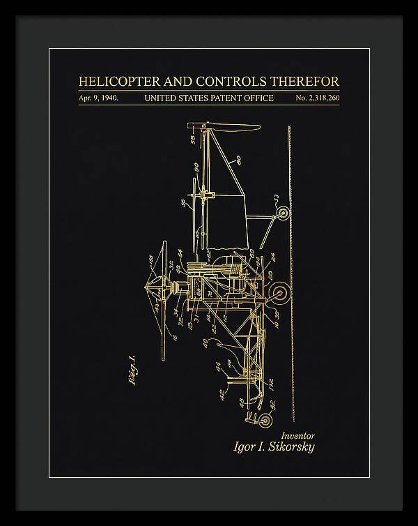 Helicopter And Controls Sikorsky Gold Patent Us2318260