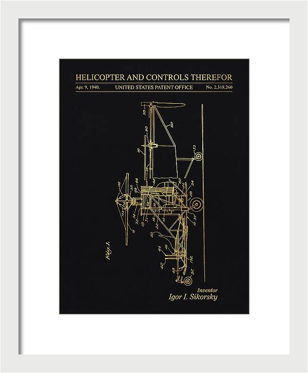 Helicopter And Controls Sikorsky Gold Patent Us2318260