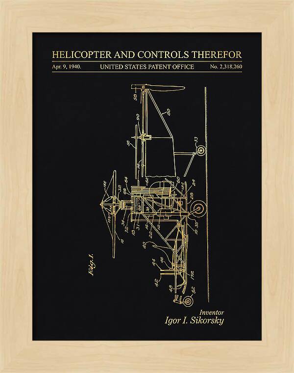 Helicopter And Controls Sikorsky Gold Patent Us2318260