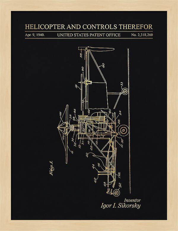 Helicopter And Controls Sikorsky Gold Patent Us2318260
