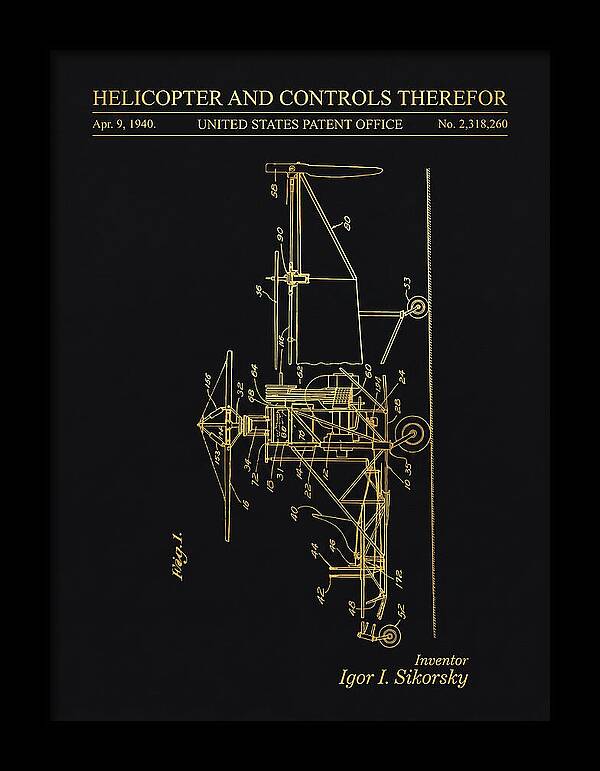Helicopter And Controls Sikorsky Gold Patent Us2318260