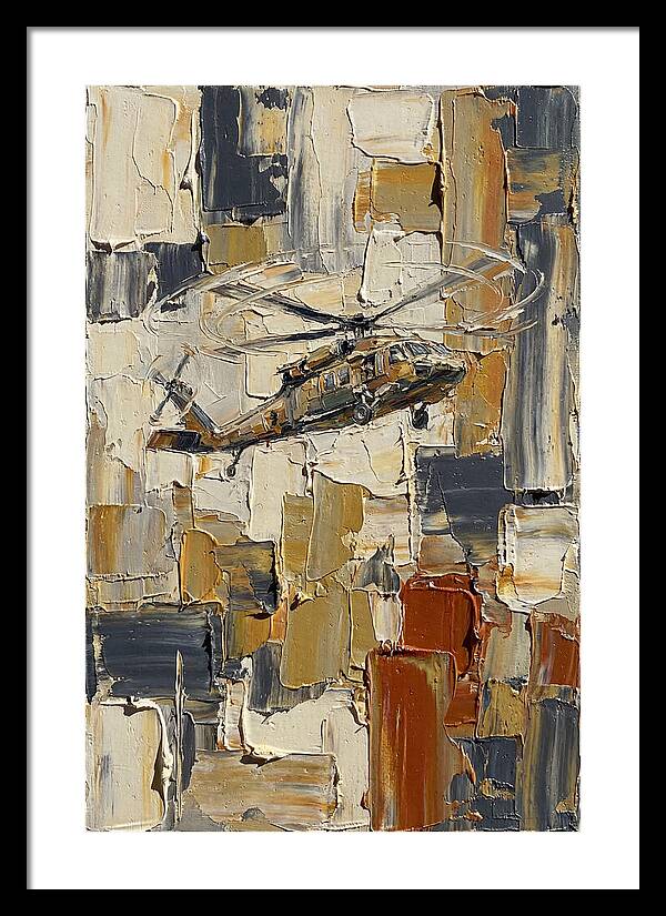 Helicopter In Abstract Landscape