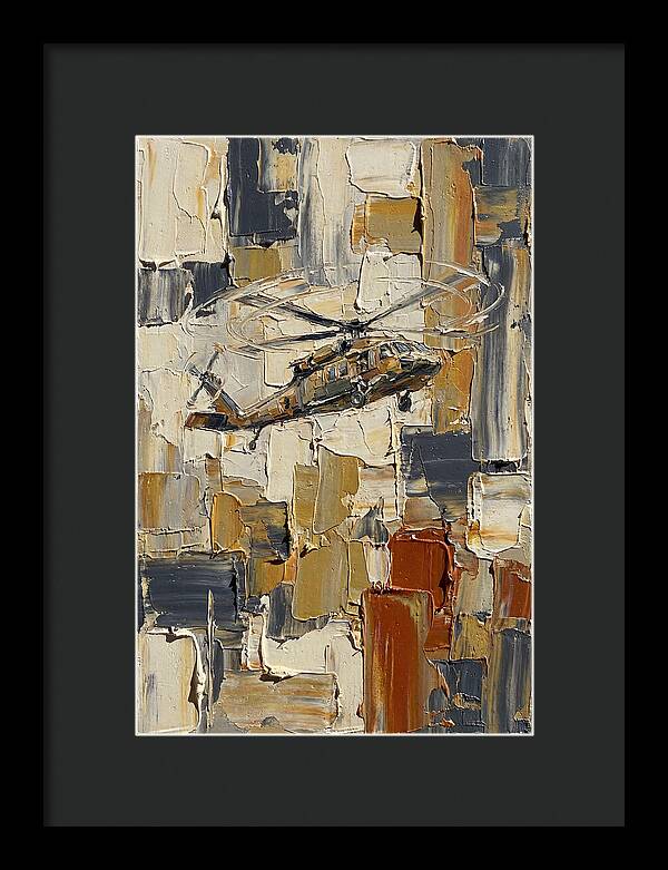 Helicopter In Abstract Landscape