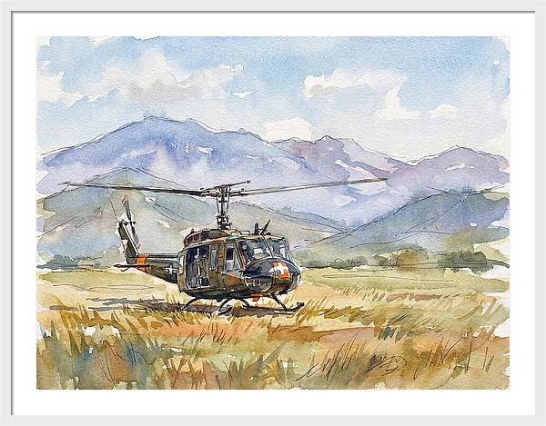 Helicopter In The Meadow