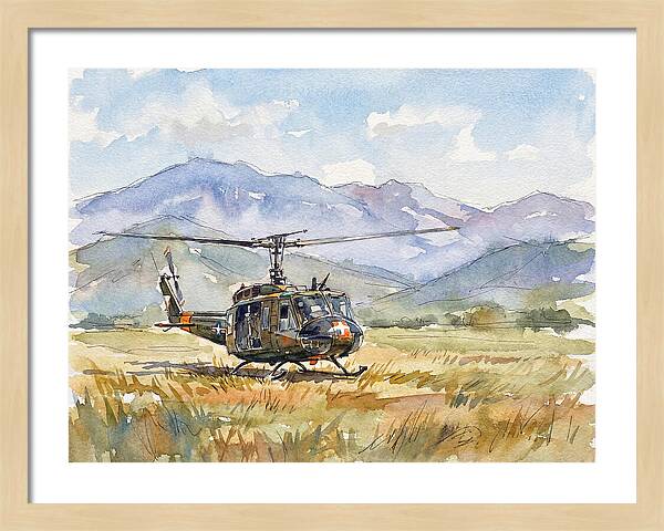 Helicopter In The Meadow