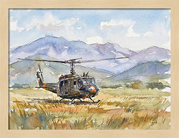 Helicopter In The Meadow