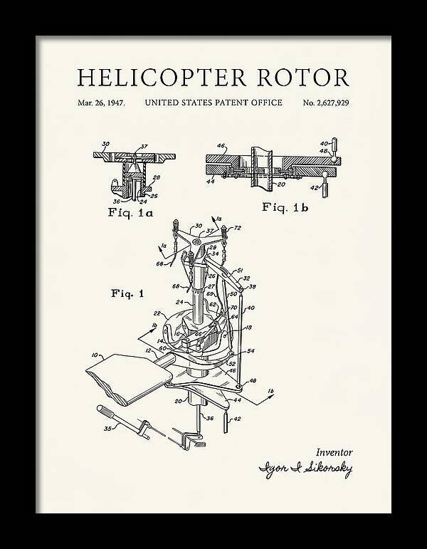 Helicopter Rotor Sikorsky Minimalist Patent Us2627929