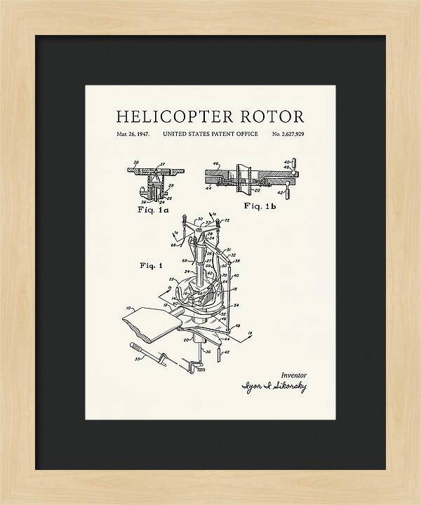 Helicopter Rotor Sikorsky Minimalist Patent Us2627929
