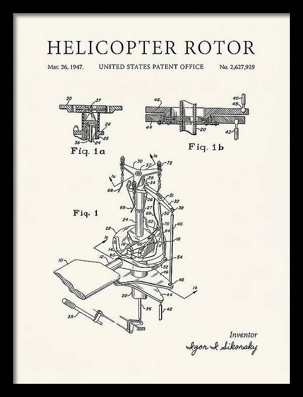 Helicopter Rotor Sikorsky Minimalist Patent Us2627929