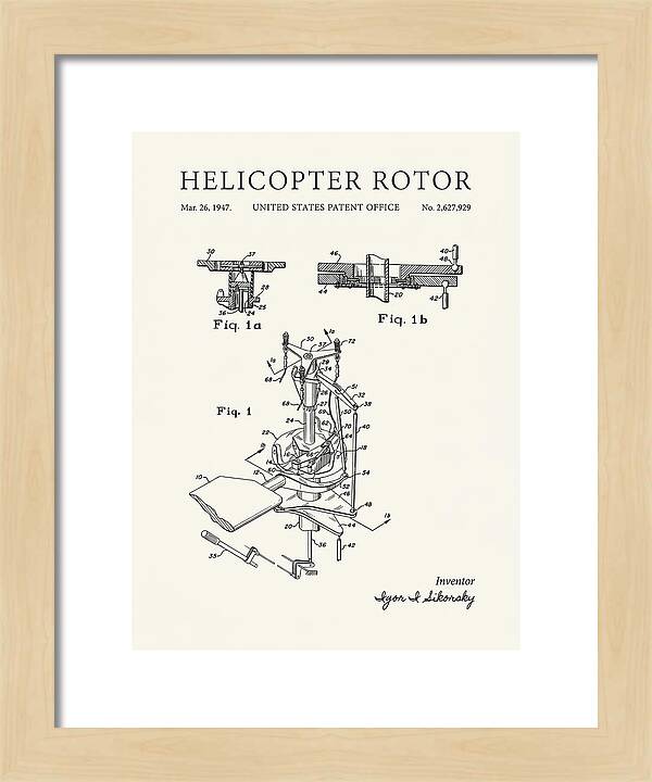 Helicopter Rotor Sikorsky Minimalist Patent Us2627929