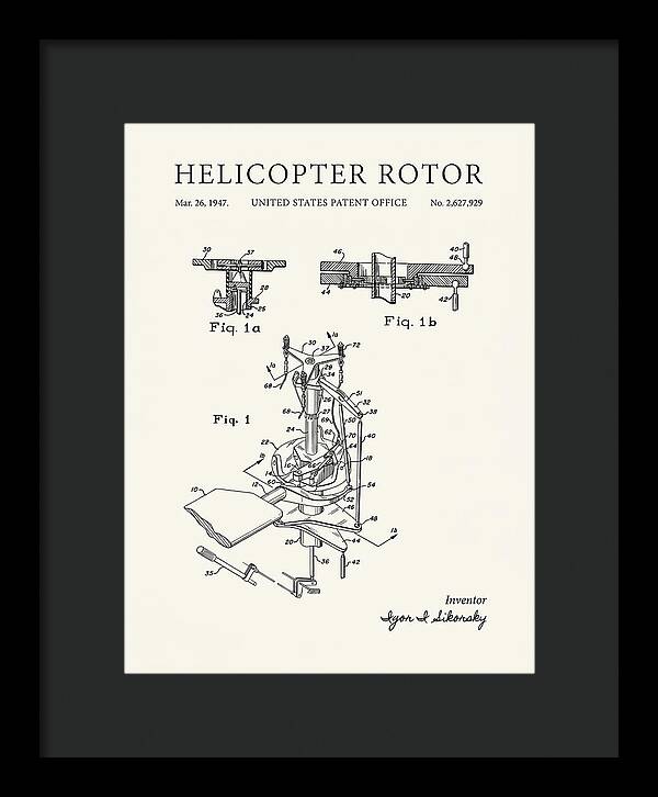 Helicopter Rotor Sikorsky Minimalist Patent Us2627929