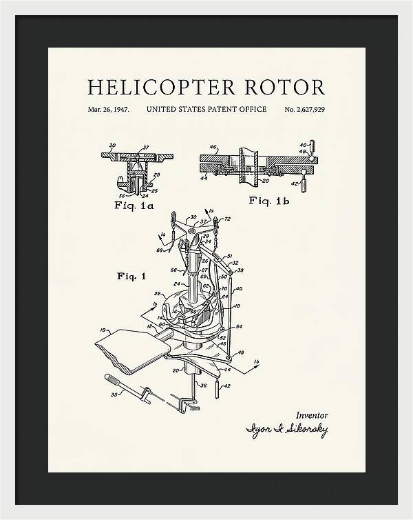 Helicopter Rotor Sikorsky Minimalist Patent Us2627929