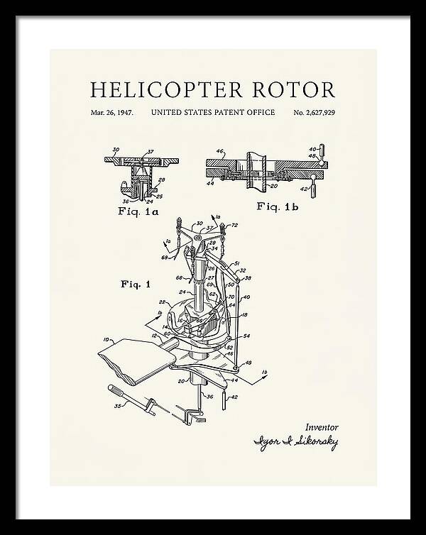Helicopter Rotor Sikorsky Minimalist Patent Us2627929