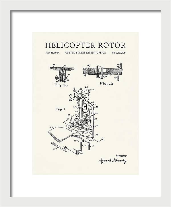 Helicopter Rotor Sikorsky Minimalist Patent Us2627929