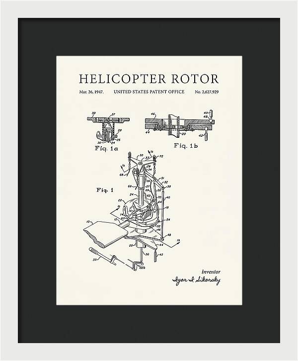 Helicopter Rotor Sikorsky Minimalist Patent Us2627929