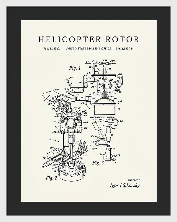 Helicopter Rotor Sikorsky Minimalist Patent Us2643724