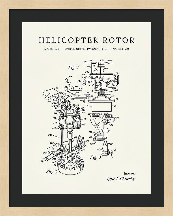 Helicopter Rotor Sikorsky Minimalist Patent Us2643724