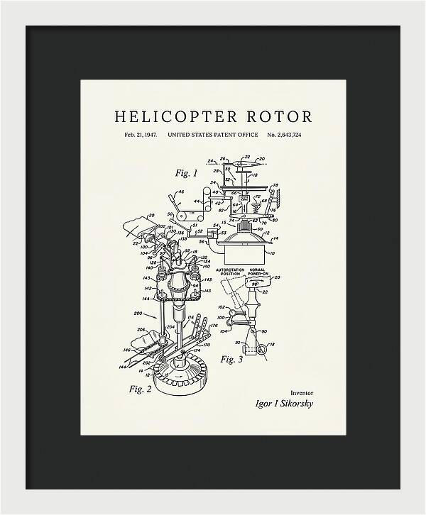 Helicopter Rotor Sikorsky Minimalist Patent Us2643724